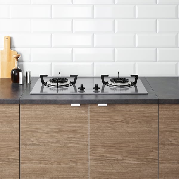 KNOXHULT Kitchen, wood effect grey, 182x143x220 cm