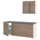 KNOXHULT Kitchen, wood effect grey, 204x61x220 cm
