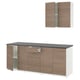 KNOXHULT Kitchen, wood effect grey, 204x61x220 cm