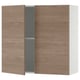 KNOXHULT Wall cabinet with doors, wood effect/grey, 80x75 cm