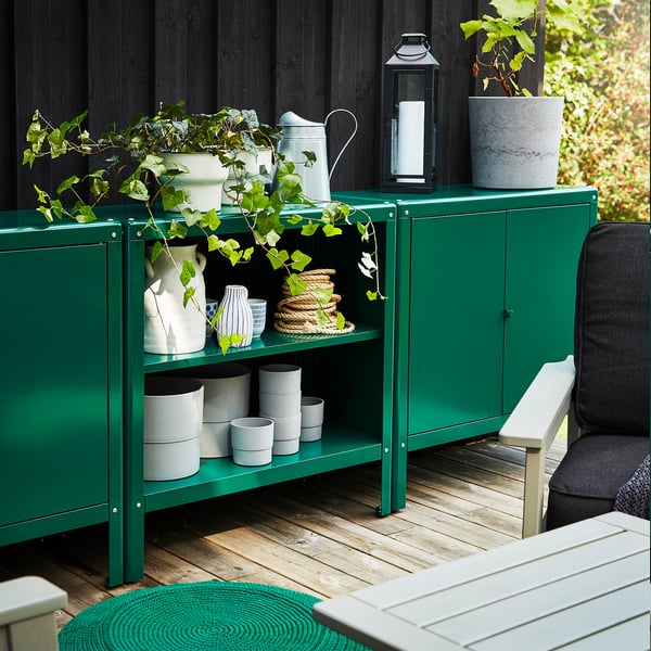 KOLBJÖRN Cabinet in/outdoor, green, 80x81 cm - IKEA
