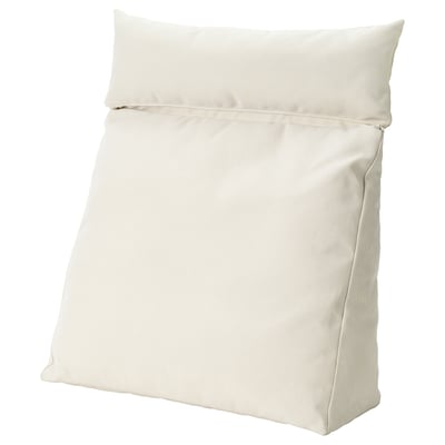 KOMPISHÄNG, white, triangular back cushion, recycled materials.