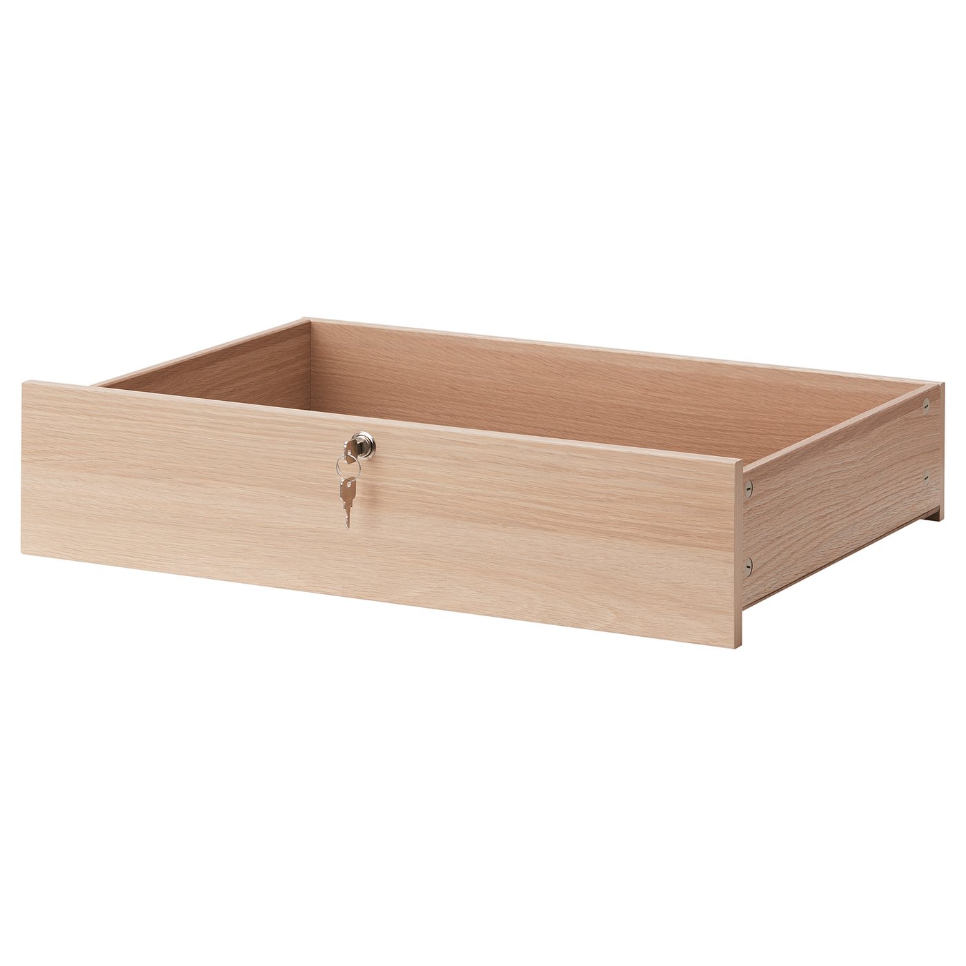 KOMPLEMENT Lockable drawer, white stained oak effect, 75x58 cm IKEA