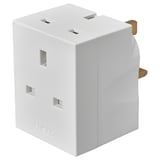 KOPPLA 3-way adaptor plug, white