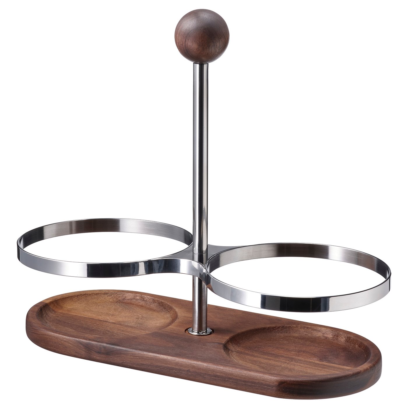 KRÖSAMOS Holder for jars/bottles, walnut/steel IKEA