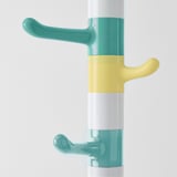KROKIG Clothes stand, white/multicolour, 128 cm