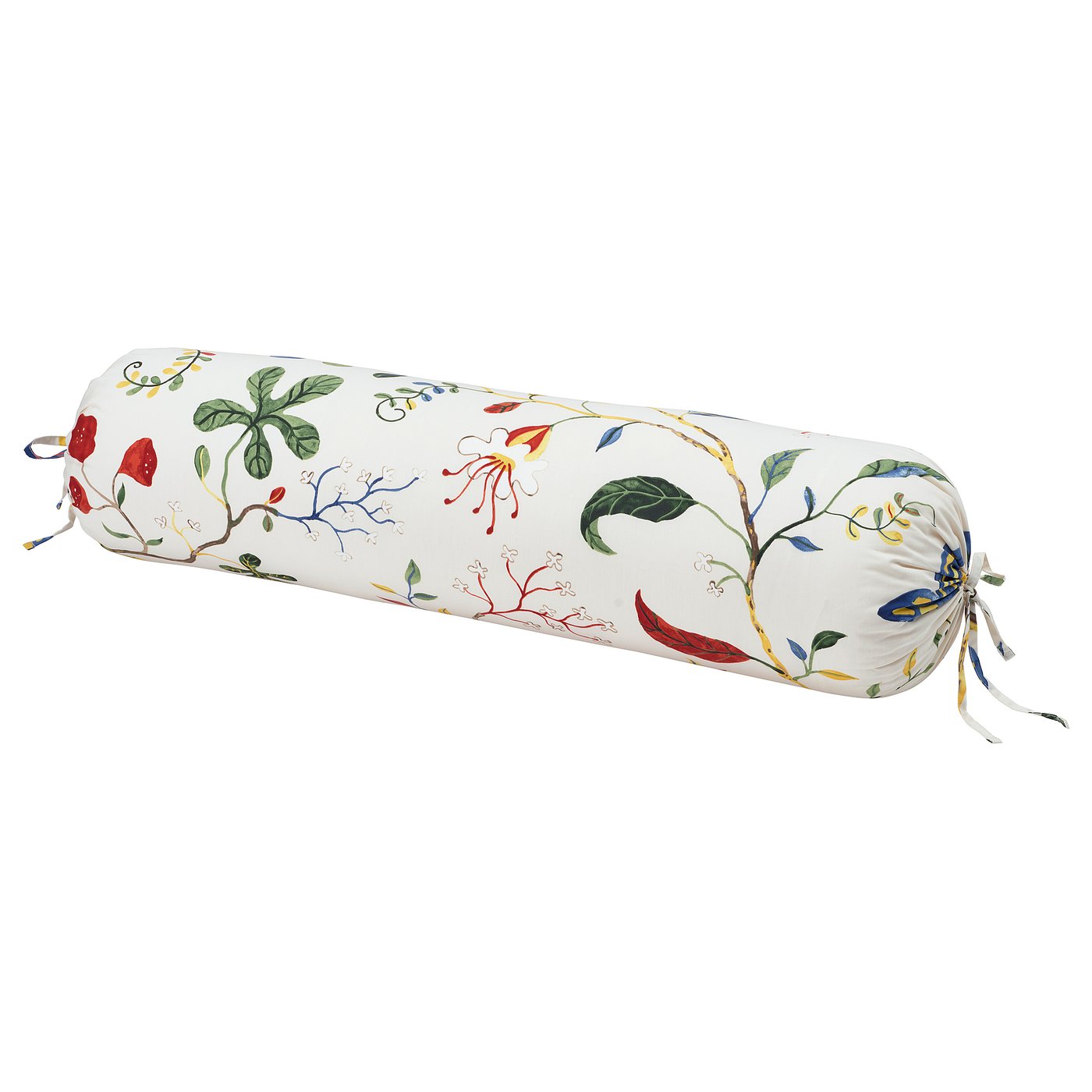 KRONBUSKE Bolster case, light beige/floral pattern, 38x110 cm