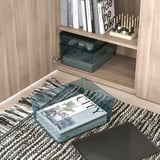 KUGGIS Box with lid, transparent black, 26x35x15 cm