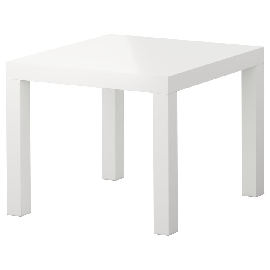 LACK Side table, highgloss white, 55x55 cm IKEA