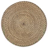 LÄTTAD Place mat, seagrass/black, 37 cm