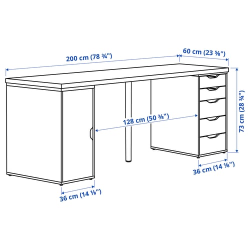 Illustration with measurements for the product: LAGKAPTEN.