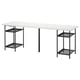 LAGKAPTEN / SPÄND Desk, white/black, 200x60 cm