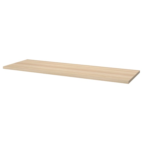 LAGKAPTEN shelf: light oak, rectangular, flat, simple design for wall or furniture use.