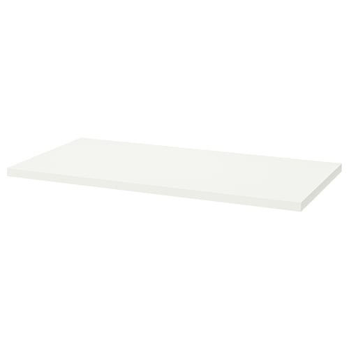LAGKAPTEN white table top, rectangular, flat, acrylic-painted surface.