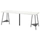 LAGKAPTEN / TILLSLAG Desk, white/black, 200x60 cm