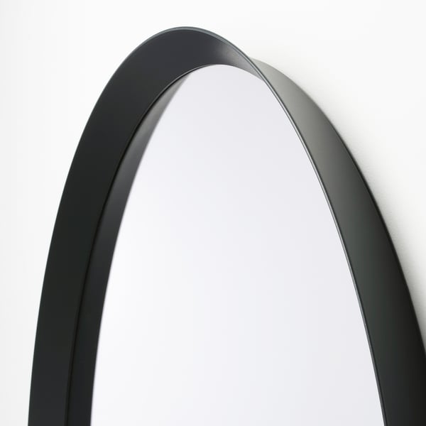 LANGESUND Mirror, dark grey, 80 cm