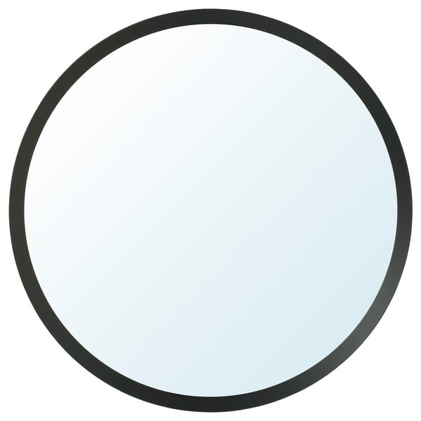 LANGESUND Mirror, dark grey, 80 cm