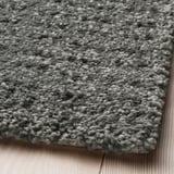 LANGSTED Rug, low pile, light grey, 133x195 cm