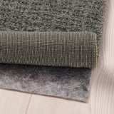 LANGSTED Rug, low pile, light grey, 133x195 cm
