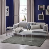 LANGSTED Rug, low pile, light grey, 133x195 cm
