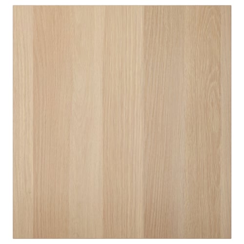 LAPPVIKEN white oak effect cabinet door - rectangular, smooth wood design, particleboard with paper foil front.