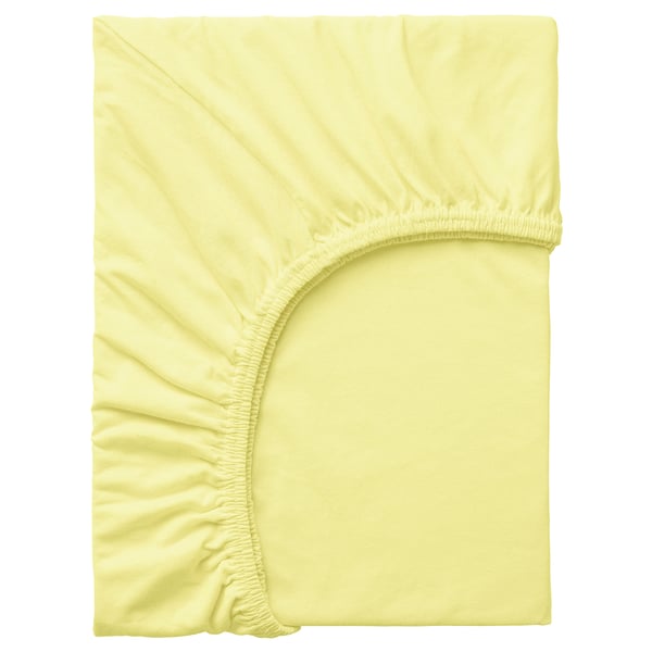 LEN Fitted sheet, yellow, 80x130 cm IKEA