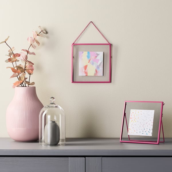 LERBODA Frame, pink, 16x16 cm