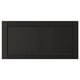 LERHYTTAN black wooden kitchen drawer front with bevelled edges and veneer panel.
