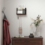 LEVLA Wall organiser, dark brown, 28x9x21 cm