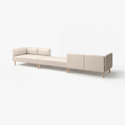 LILLEHEM modular sofa, beige, modern design, light-colored fabric, clean lines, customizable.