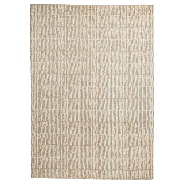 LINDELSE Rug, high pile, natural colour/beige, 170x240 cm