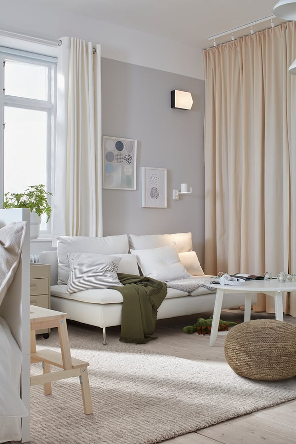 LINDELSE Rug, high pile, natural colour/beige, 170x240 cm