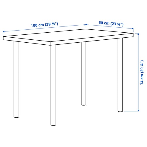 LINNMON / ADILS Desk, black-brown, 100x60 cm