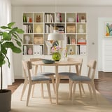 LISABO / LISABO Table and 4 chairs, ash/Tallmyra white/black, 105 cm