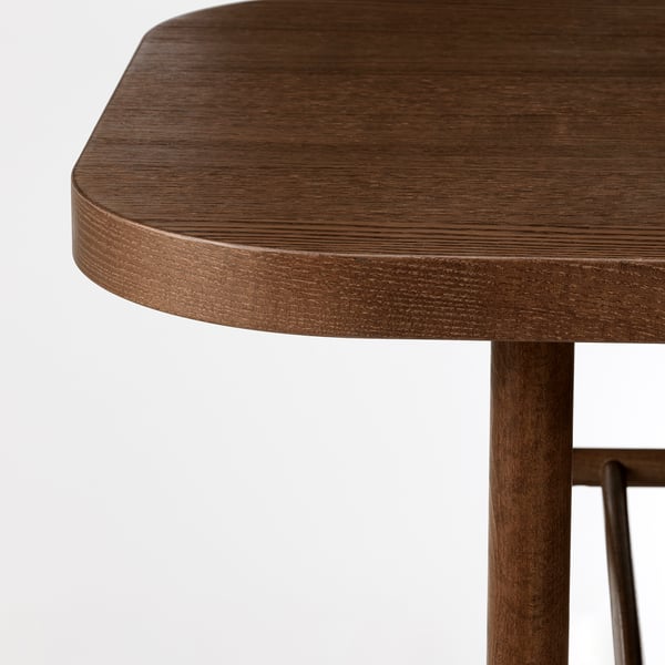 LISTERBY Coffee table, brown, 140x60 cm