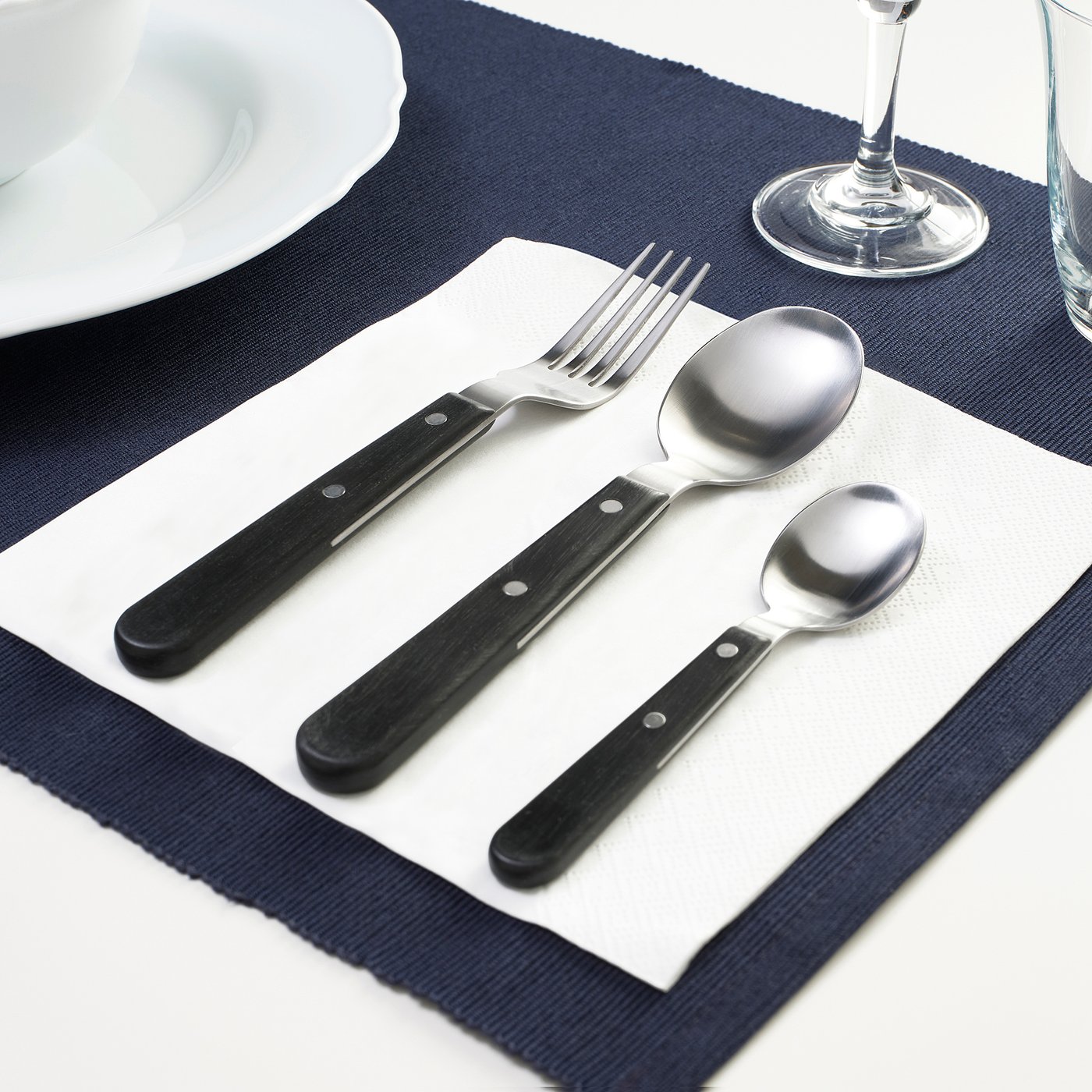 LIVNÄRA 18piece cutlery set, black IKEA
