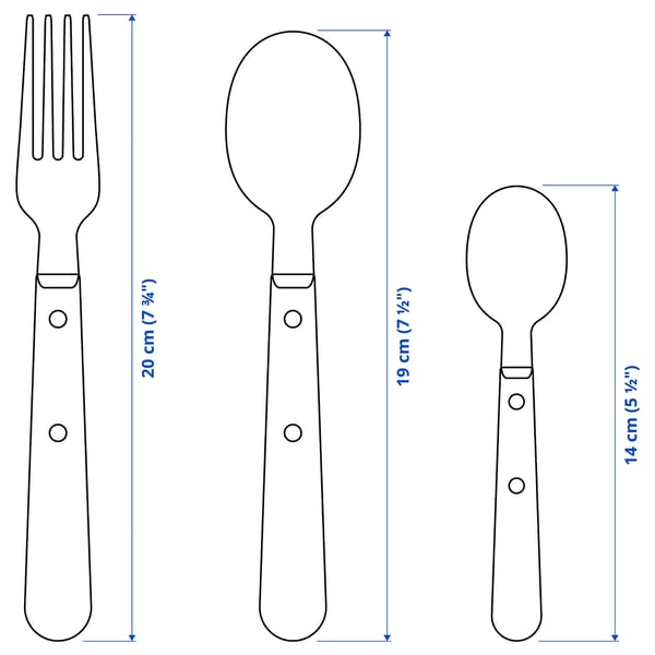 LIVNÄRA 18-piece cutlery set, black