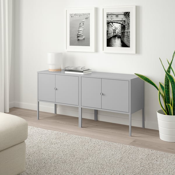 LIXHULT Cabinet combination - grey - IKEA