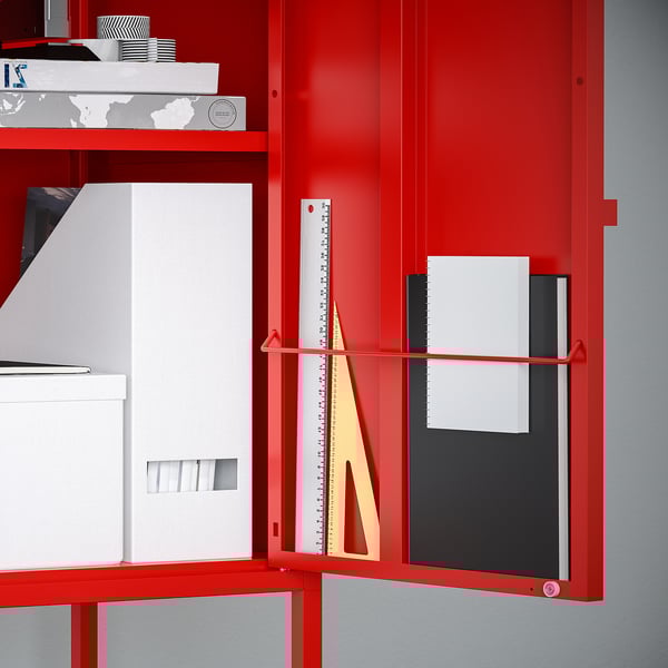 LIXHULT Cabinet, metal/red, 35x60 cm