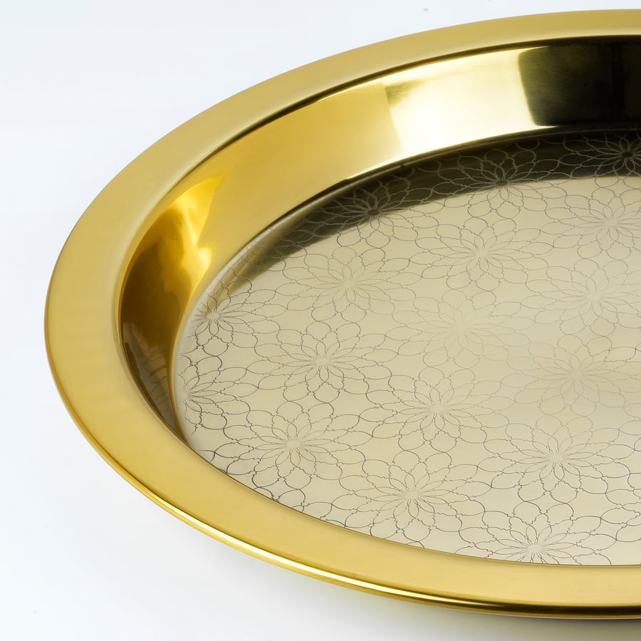 LJUVARE Tray, goldcolour, 45 cm IKEA