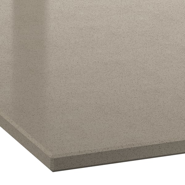LOCKEBO Custom made worktop, beige stone effect/glass composite, 1 m²x2.0 cm