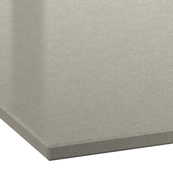 LOCKEBO Custom made worktop, light grey stone effect/glass composite, 1 m²x2.0 cm