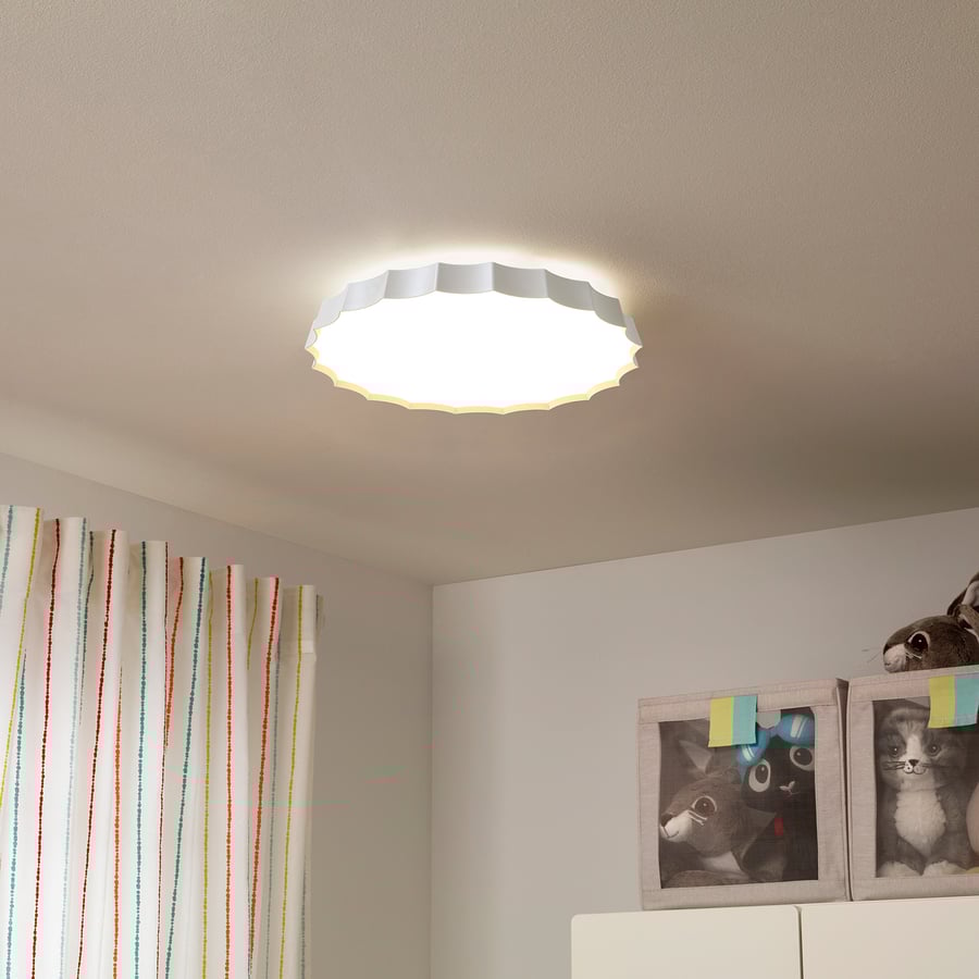 LOTTEFORS LED ceiling lamp, plastic white, 4000 K IKEA