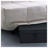 LYCKSELE Storage box 2-seat sofa-bed, black