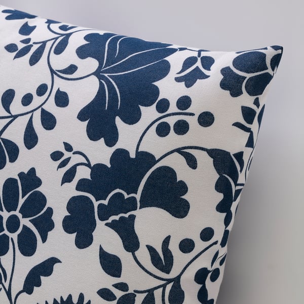 MAGNVOR cushion, flower/dark blue, 40x40 cm IKEA Malaysia