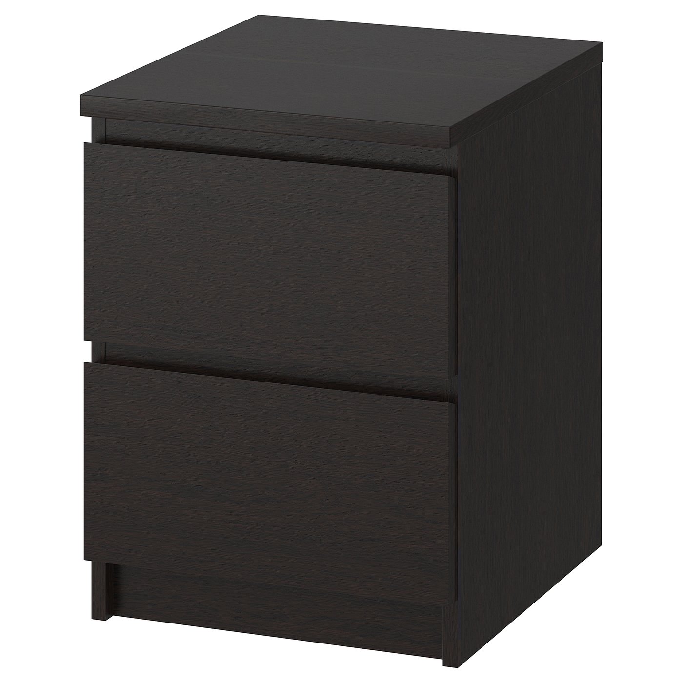 MALM Chest of 2 drawers, black-brown, 40x55 cm