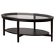 MALMSTA Coffee table, black-brown, 130x80 cm