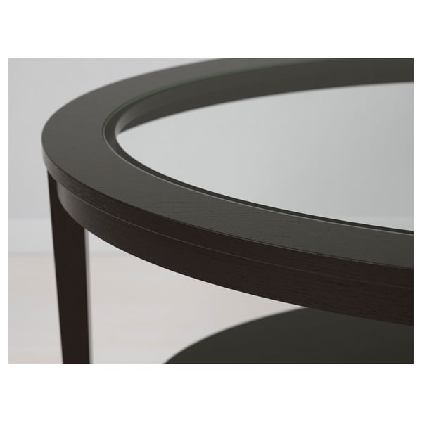 MALMSTA Coffee table, black-brown, 130x80 cm