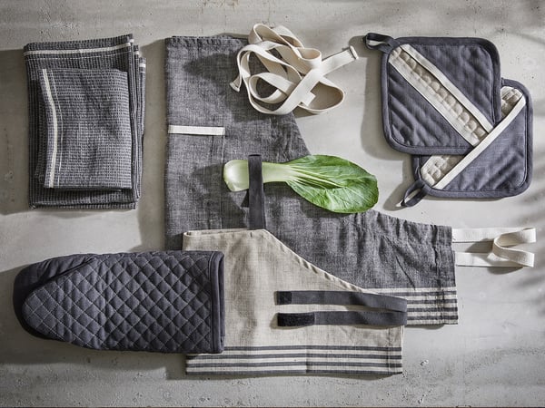 MARIATHERES Tea towel, grey, 50x70 cm