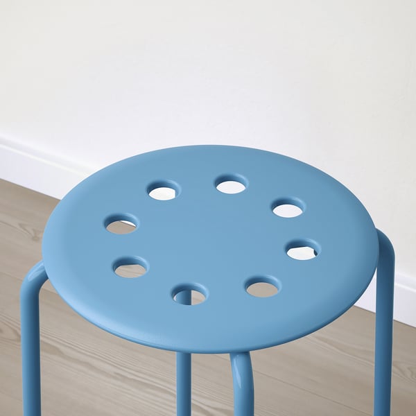 MARIUS Stool, blue, 45 cm